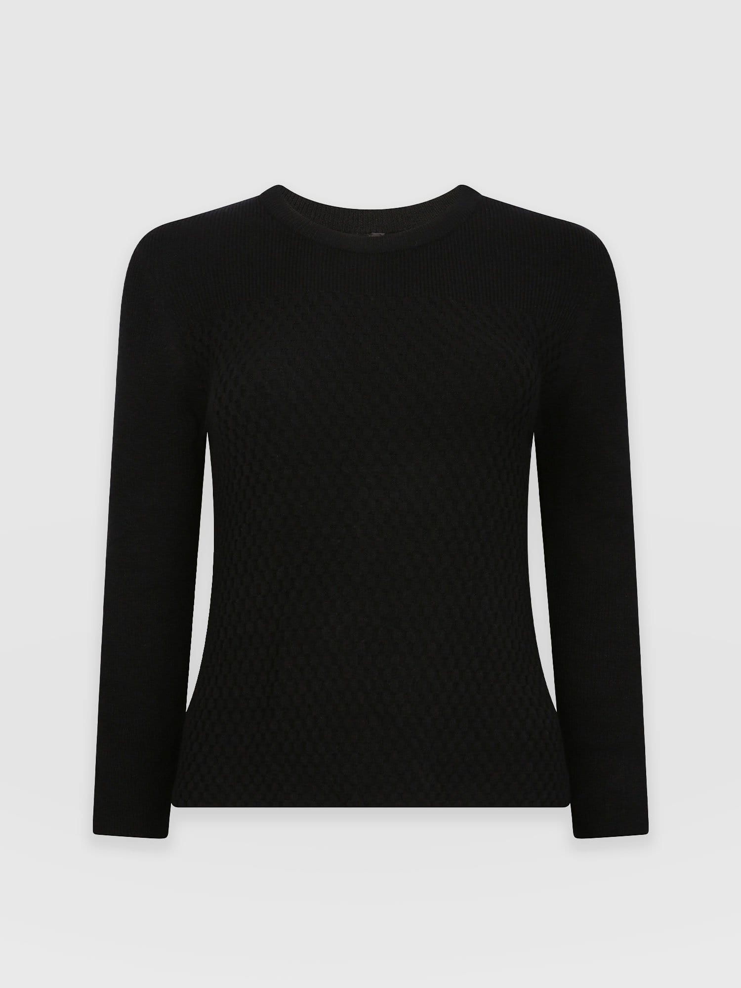 Honeycomb Rib Sweater Black - Women's Sweaters | Saint + Sofia® US